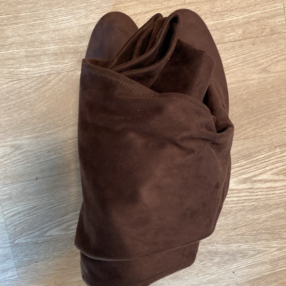 LANE BRYANT SZE 11W BROWN KNEE/Thigh high SUEDE BOOTS - Picture 6 of 11